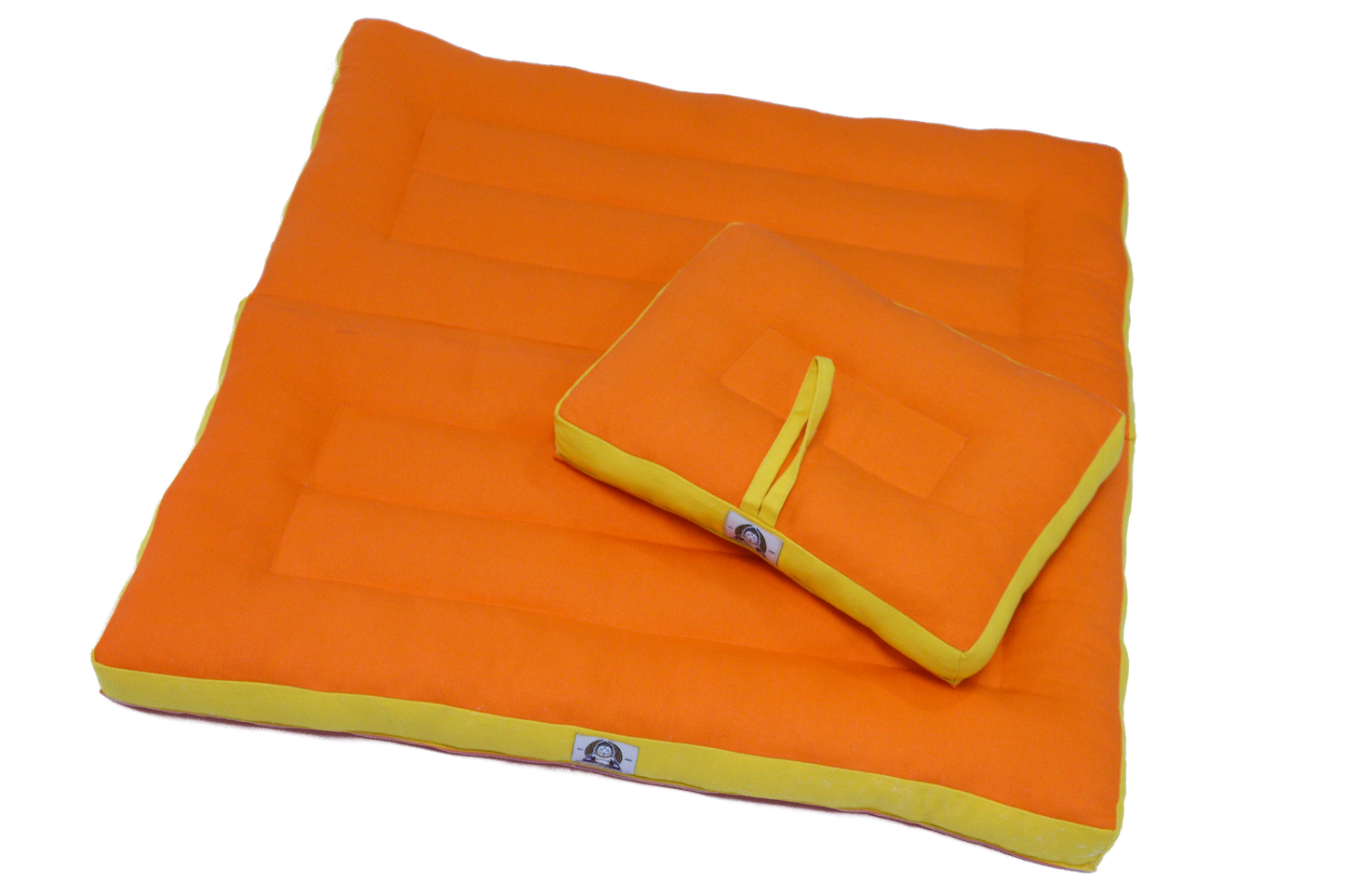 Orange Meditation Cushion & Zabuton Mat Set