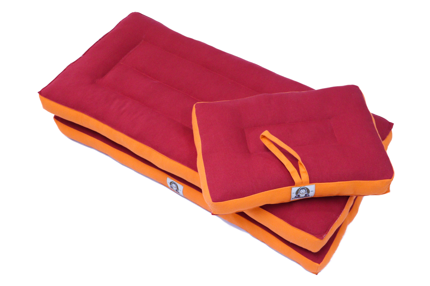 Red Meditation Cushion & Zabuton Mat Set