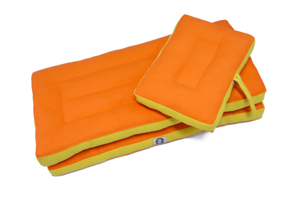 Orange Meditation Cushion & Zabuton Mat Set