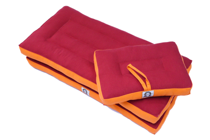 Red Meditation Cushion & Zabuton Mat Set